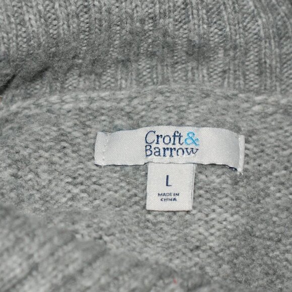 Croft & Barrow Womens Large Soft Chunky Knit Sweater Button Accent Long Sleeve - Picture 5 of 5